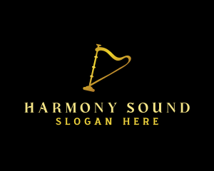 Acoustic - Harp Music Instrument logo design