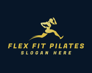 Pilates - Human Sprint Traning logo design