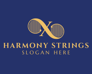 Strings - Harp Strings Lyre Music logo design
