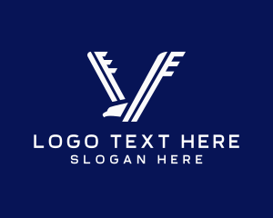 Vet - Eagle Bird Wings Letter V logo design