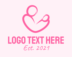 Girl - Woman Maternity Pediatrician logo design