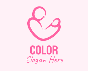 Woman Maternity Pediatrician  Logo