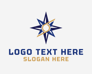 Nautical - Marine Compass Star logo design