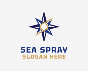 Marine Compass Star logo design