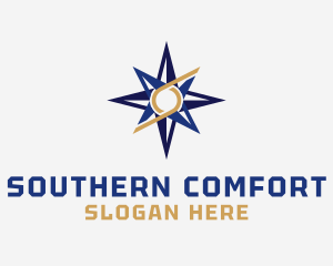 Marine Compass Star logo design