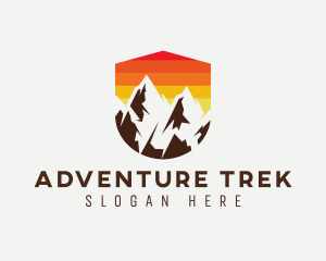 Backpacking - Hiking Mountaineer Nature logo design