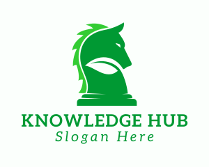 Leaf Knight Horse Chess Logo