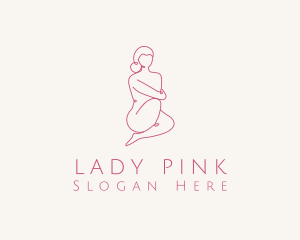 Pink Feminine Woman logo design