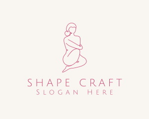Figure - Pink Feminine Woman logo design