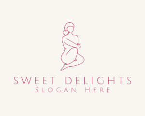 Pink Feminine Woman logo design