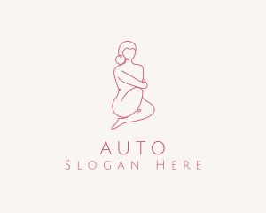 Line - Pink Feminine Woman logo design