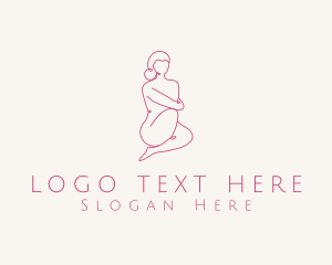 Fitness - Pink Feminine Woman logo design