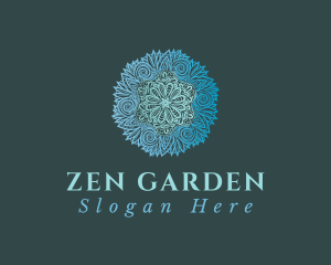 Buddhist - Blue Mandala Pattern logo design