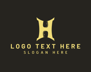 Negative Space - Door Renovation Letter H logo design