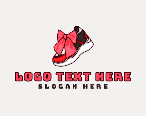 Gift Shop - Sneaker Gift Ribbon logo design