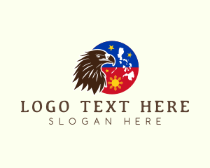 Map - Philippine Eagle Flag logo design