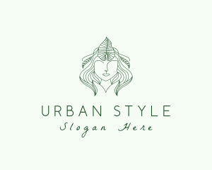 Salon - Nature Woman Face logo design