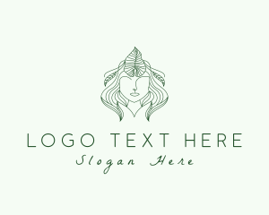 Natural - Nature Woman Face logo design