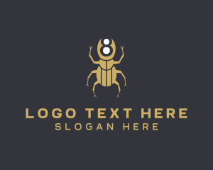 Insect - Beetle Number 8 logo design
