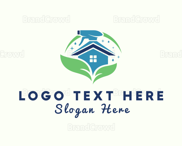 Natural House Cleaning Sprayer Logo