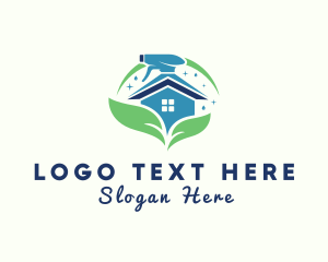 Cleaning Service - Natural House Cleaning Sprayer logo design