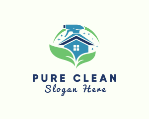 Natural House Cleaning Sprayer  logo design