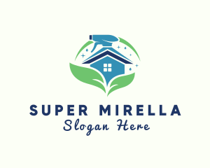 Disinfect - Natural House Cleaning Sprayer logo design