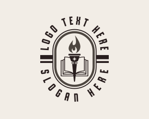 Laurel Leaves - Learning Torch Academy logo design