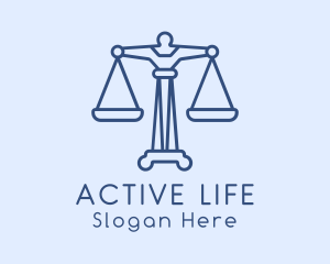 Legal Advice - Blue Justice Scale logo design