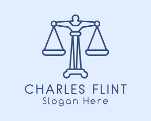 Legal - Blue Justice Scale logo design