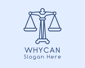 Legal Advice - Blue Justice Scale logo design