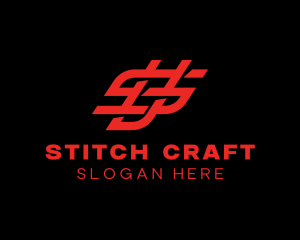 Cross Stitch - Athlete Sport Racing logo design