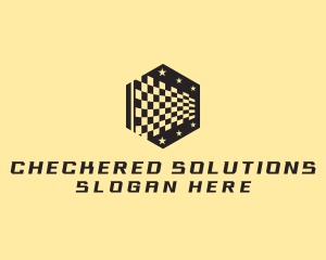 Checkered - Racing Race Flag logo design