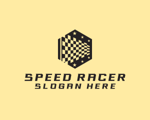 Race - Racing Race Flag logo design
