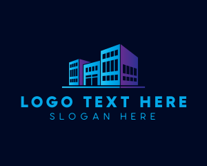 Supply Chain - Warehouse Storage Building logo design