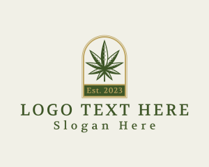 Ganja - Cannabis Weed Leaf logo design