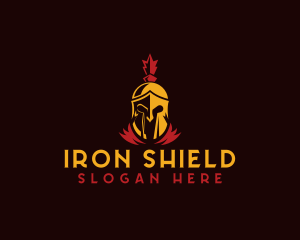 Armor - Spartan Armored  Warrior logo design