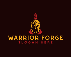 Spartan Armored  Warrior logo design