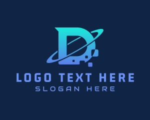 Tech Eclipse Letter D Logo