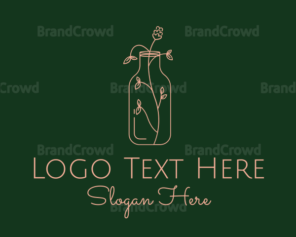 Apothecary Flower Bottle Logo