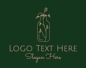 Embroidery - Apothecary Flower Bottle logo design