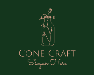 Apothecary Flower Bottle logo design