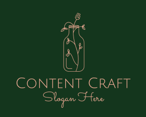 Apothecary Flower Bottle logo design