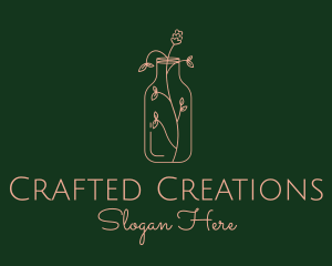 Apothecary Flower Bottle logo design