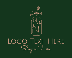 Apothecary Flower Bottle Logo