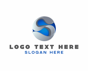 Loan - 3d Sphere Letter S logo design