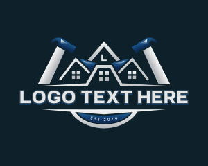 Tool - Hammer Roof Construction logo design