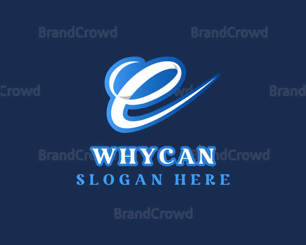 Elegant Gradient Script Logo
