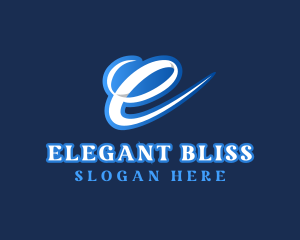 Elegant Gradient Script logo design