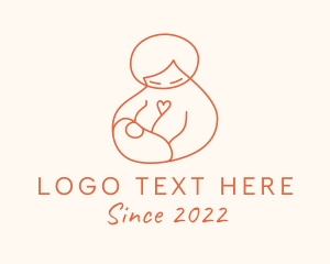 Parenting - Mother Love Breastfeeding logo design